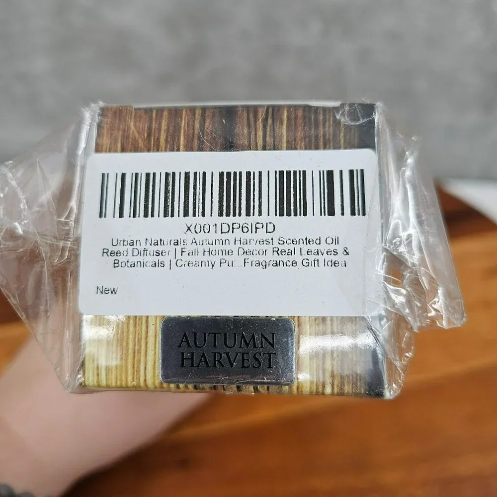 Urban Naturals Reed Diffuser Autumn Harvest Pumpkin Maple Nutmeg Vanilla New NIP
